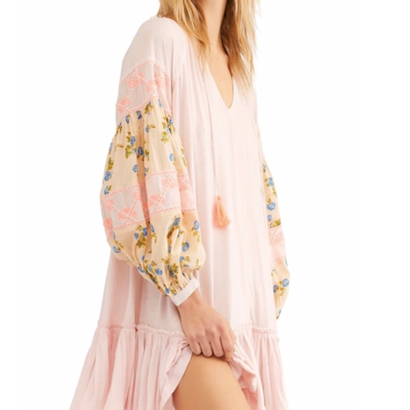 NWT- Free People🌻Mix It Up Pink Dress - Picture 2 of 7